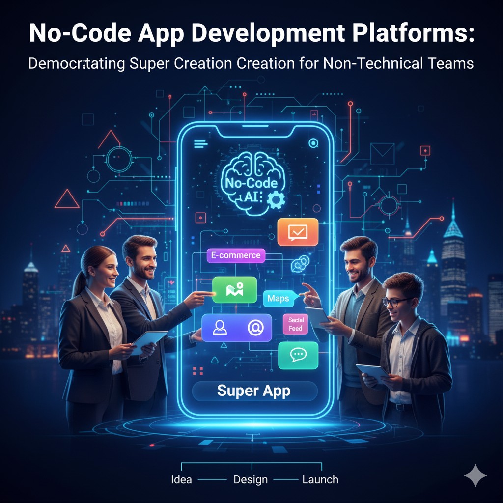 No-Code App Development Platforms: Democratizing Super App Creation for Non-Technical Teams