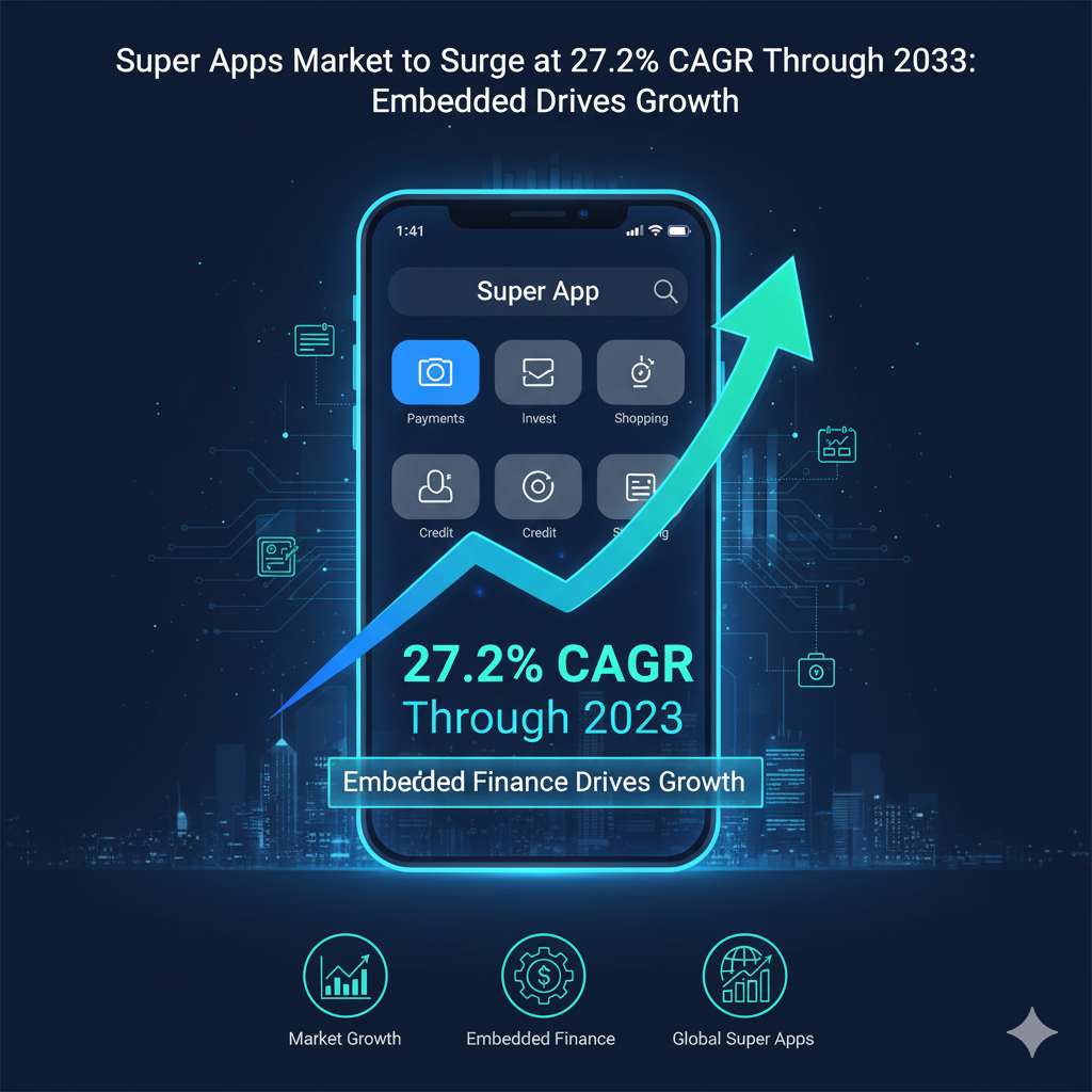 Super Apps Market to Surge at 27.2% CAGR Through 2033: Embedded Finance Drives Growth