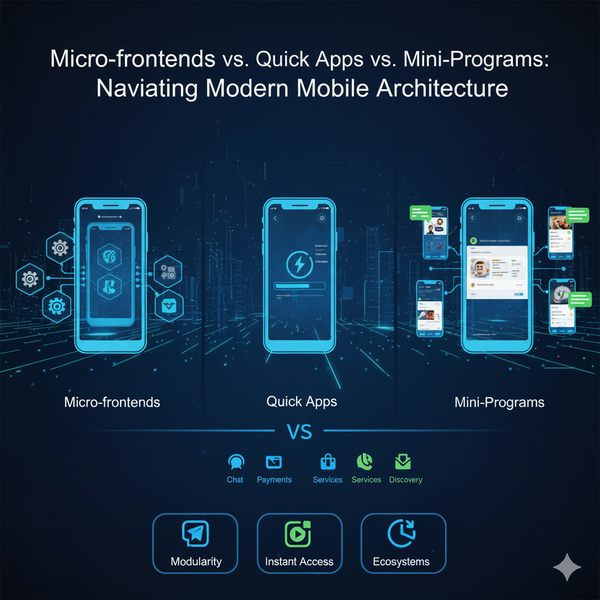 Micro-frontends vs. Quick Apps vs. Mini-Programs: Navigating Modern Mobile Architecture