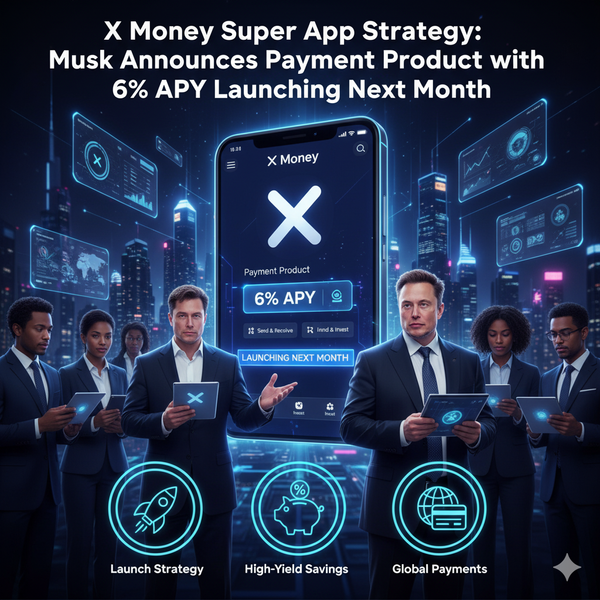 X Money Super App Strategy: Musk Announces Payment Product with 6% APY Launching Next Month
